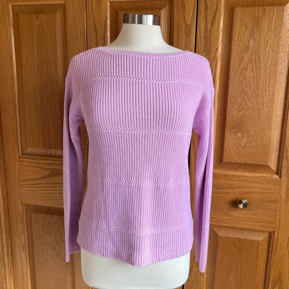 TALBOTS - Pima Cotton Bateau Neck Sweater - NEW with Tag - Picture 3 of 11